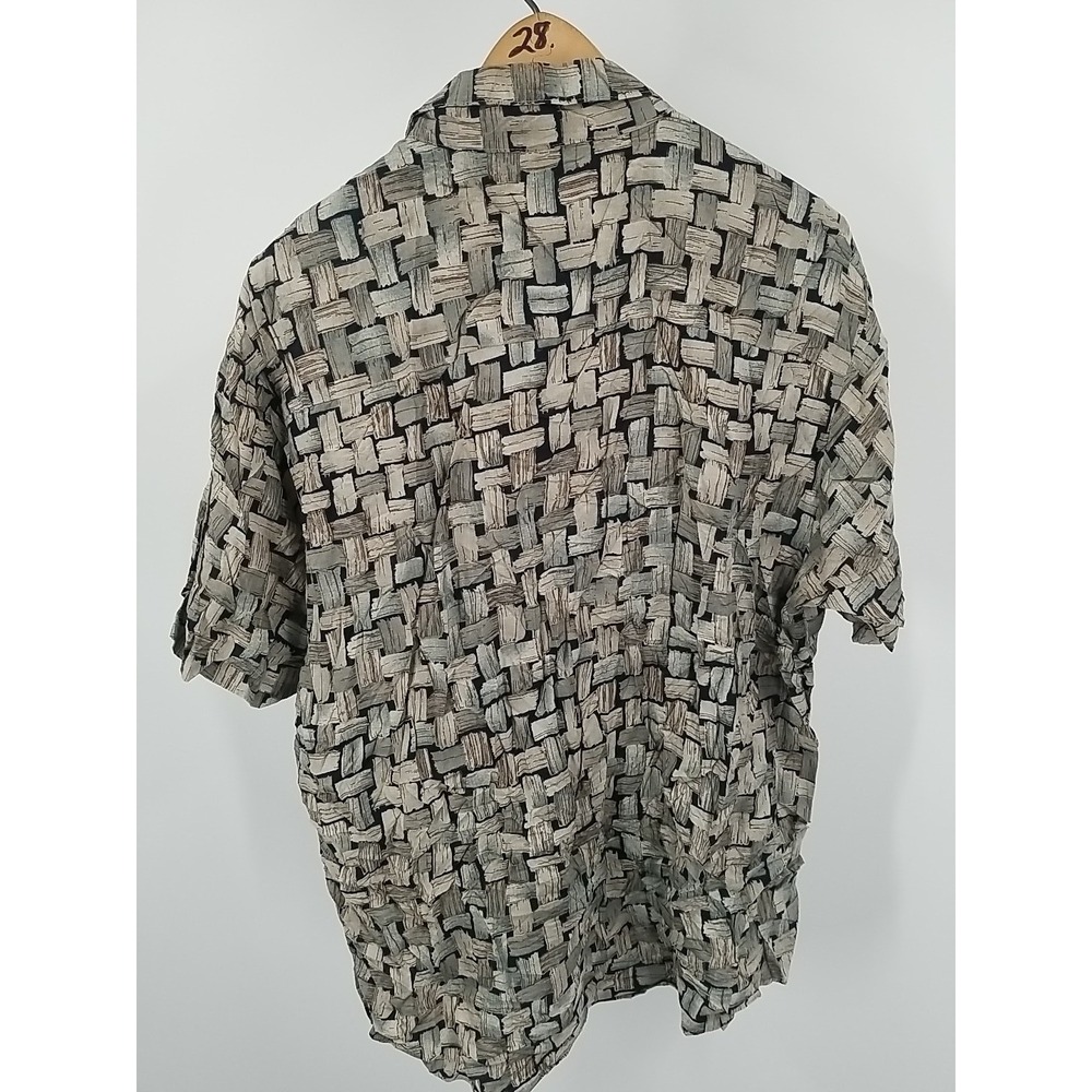 Untied Shirt Mens Large Short Sleeve Button Up Hawaiian Rayon - Picture 6 of 6